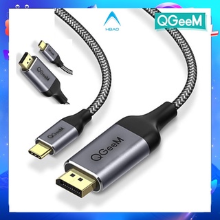 Cáp chuyển đổi cổng QGeeM USB Type C (Thunderbolt 3) sang DP DisplayPort dài 1.2m 4K @ 60HZ tương thích rộng rãi