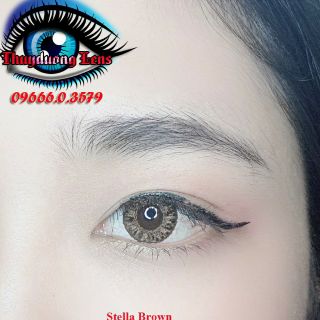 Stella Brown-Lens màu nâu tây-có  Video, Ảnh Thực tế
