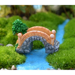 Mô hình cầu đá cổ với cây mọc đầu cầu thích hợp trang trí cảnh cổ trang, tiểu cảnh, DIY
