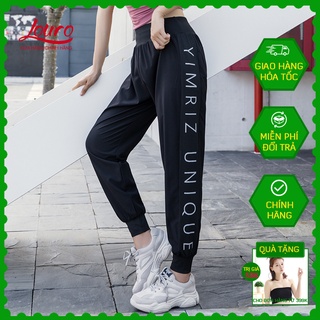 Quần Jogger nữ Louro QL101, mẫu quần tập gym nữ dáng rộng che mọi khuyết điểm, phù hợp tập luyện, đi chơi, leo núi