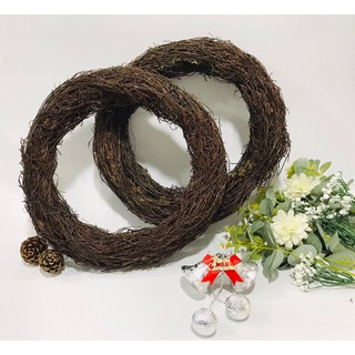 Vòng cây khô, vòng tổ chim (No85) vòng nguyệt quế, vòng rễ cây bện chắc chắn dày dặn nhiều size trang trí noel, handmade