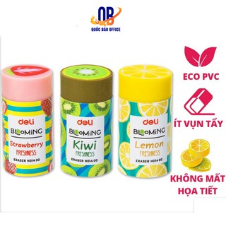 Tẩy 2B Deli, 40×22×12mm, Kiwi, Dâu, Chanh - 3 chiếc - EH01400-3C