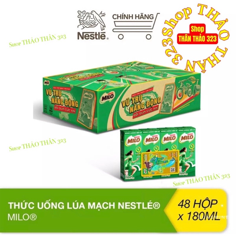 Sữa MILO LÚA MẠCH THÙNG 48 Hộp x 180ml