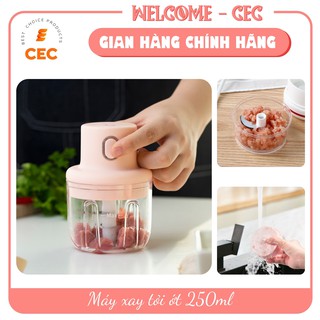 Máy Xay Tỏi Ớt Đa Năng 250ml - Máy Xay Cầm Tay Mini Có Cổng Sạc Usb XTO25 [CEC Store]