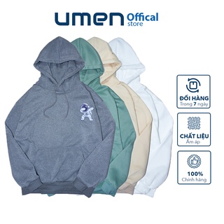 Áo hoodie Gấu và Phi hành gia nam nữ Unisex form rộng, vải nỉ bông, trẻ trung UMEN