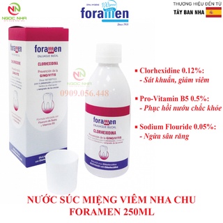 Nước súc miệng viêm nha chu Foramen 250ml/ Tây Ban Nha