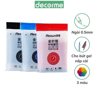 Ngòi Resun Decorme ruột bút gel 0,5mm dùng cho viết gel nắp gài Muji văn phòng phẩm