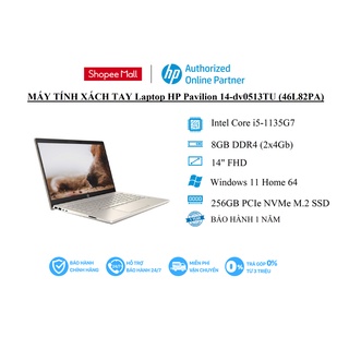 [Mã ELHP15 giảm 10% đơn 15TR] Laptop HP Pavilion 14 (46L82PA) / i5-1135G7/ 8GB/ 256GB SSD/ 14"FHD/ Win 11/ Gold