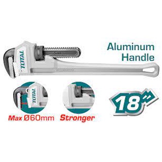 Mỏ lết răng  tay cầm nhôm total THTAL17186
