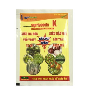 Set 2 gói phân bón lá siêu kali Agriseeds - K siêu ra hoa, siêu đậu quả gói 25g