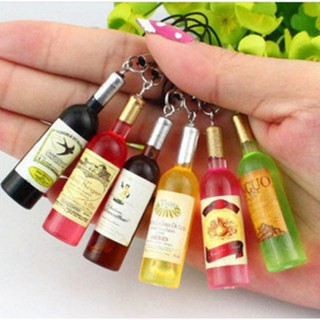 Móc khóa trang trí hình chai nhiều mầu