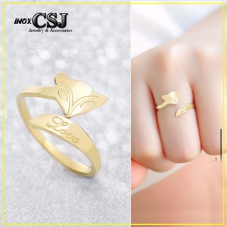 Sỉ NHẪN TITAN CAO CẤP HỒ LY MÀU VÀNG TƯƠI TC039 siêu đẹp, bền màu - tặng hộp