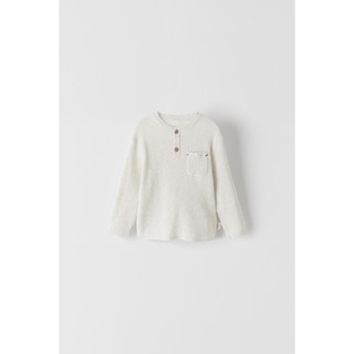 Áo len waffle Zara sz 3-4y_hàng chính hãng BĐN