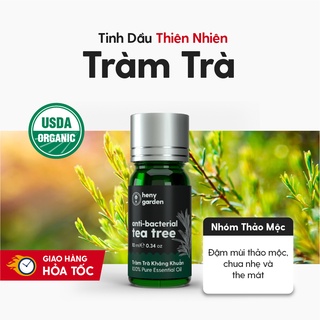 Tinh Dầu Tràm Trà Organic Thiên Nhiên Nguyên Chất Đậm Đặc Xông Thơm Phòng, Làm Nến Thơm HENY GARDEN