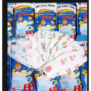 túi 10 khẩu trang kháng khuẩn chống bụi cho bé trai và gái 1-8t