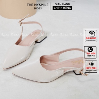 Giày Búp bê 2cm da nhăn quai hậu - THENYSMILE - CALOR