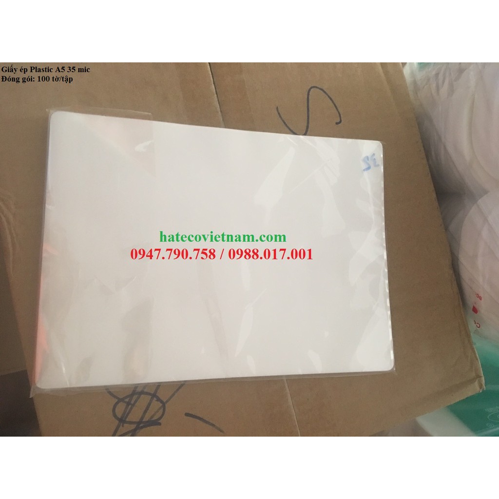 Giấy ép Plastic A5 35mic (KT 160x220mm)
