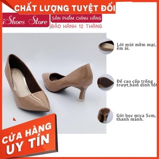 Giày cao gót công sở nữ da bóng cao 5cm MONA - D761