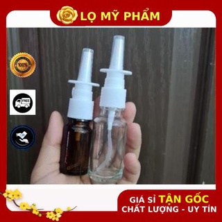[GIÁ TỐT NHẤT] Chai xịt mũi thẳng Thủy tinh 5ml,10ml,15ml,20ml,30ml,50ml đựng dung dịch xịt mũi, xoang, họng .
