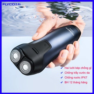 Máy cạo râu Flyco fs808 hai lưỡi, máy khỏe, chống nước, sạc nhanh, nhỏ gọn dễ sử dụng - BH 12 tháng chính hãng