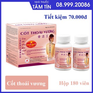 [CHÍNH HÃNG ] Cốt Thoái Vương - Hộp 180 Viên Tặng Kèm Hộp 30 Viên - Hỗ Trợ Thoái Hóa Xương Khớp