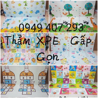 THẢM GẤP - CHIẾU GẤP XPE 2 mặt phủ Silicone - Kích Thước 1m8 x 2m