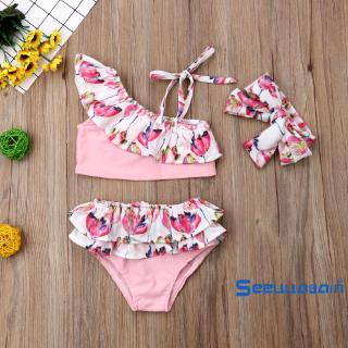 Set đồ bơi 3 mảnh hoa xinh xắn dành cho bé gái