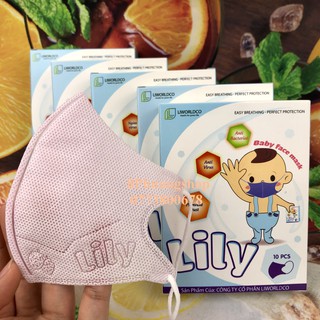Khẩu trang Lily cho bé combo 20 hộp ( 200 cái )