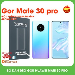 Bộ 3 miếng dán dẻo màn hình Huawei mate 30 pro,dán dẻo trong suốt,tuyệt vời