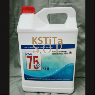 [Hỏa tốc Q8] 5 lit cồn 75 độ CN giá rẻ tặng kèm vỏ chai xịt siêu tiết kiệm