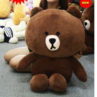 Thú Nhồi Bông, Gấu Bông Brownn Kích Thước 80cm Khổ Vải 1m Ngộ Nghĩnh Đáng Yêu Quà Tặng Cho Bạn Gái