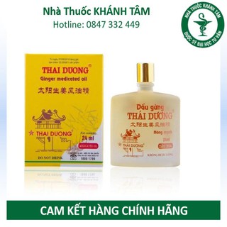 ! Dầu gừng Thái Dương (Chai 24ml) - Dầu gió ! !