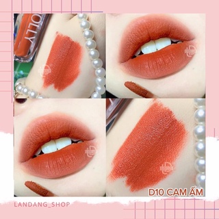 [ Cam ấm - D10 ] Son kem lì không chì Dolly Diamond velvet siêu mềm( tặng dưỡng môi khi mua 3 son )