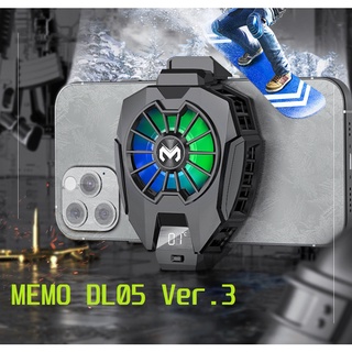 Quạt tản nhiệt điện thoại MEMO AK03, MEMO DL05 NEW 2022 - Siêu lạnh, hiển thị nhiệt độ, LED RGB, đệm SILICONE chống xước