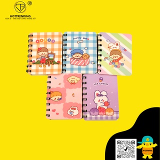 Sổ ghi chú lò xo cute size A7 siêu hót 2022