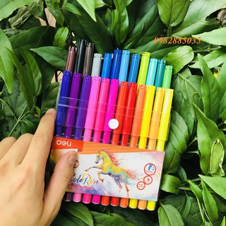 Bút lông màu bút dạ bút màu nước Deli 12 màu/18 màu/ 24 màu