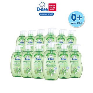 Combo 12 Tắm gội toàn thân em bé (<3 tuổi) D-nee 800 ML - Organic