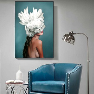 Tranh treo tường canvas "Wind Woman" Tranh sẵn khung đẹp lịch sự, không phải mỗi miếng vải nhàu nhúm, hoặc khung ọp ẹp
