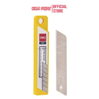 Lưỡi dao trổ, lưỡi dao rọc giấy Deli (10 chiếc)