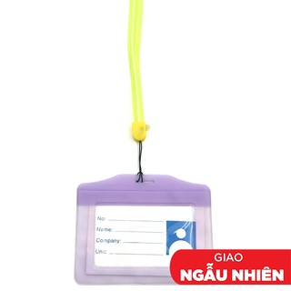 Bảng Tên Ngang 2 Mặt Dây Nhựa - Kejea 504 - Màu Tím (Màu Dây Giao Ngẫu Nhiên)