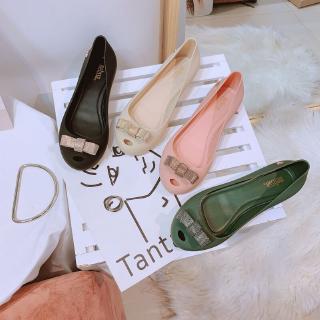 Giày búp bê nơ nhựa thơm đi mưa FULLBOX