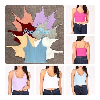 [Nhiều Mầu]Áo hai dây croptop cotton dây áo điều chỉnh xuất xịn