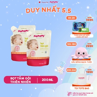 Bọt tắm gội cho bé Mamamy hương Floral 200ml - Combo 2 túi bổ sung