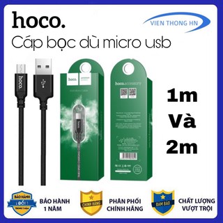Dây sạc micro usb bọc dù hoco x14 - cáp sạc bọc dù dây dài 1m 2m hoco x14 - vienthonghn