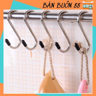 Vỉ 4 Móc Treo Đồ Hình Chữ S Chất Liệu Thép Không Gỉ