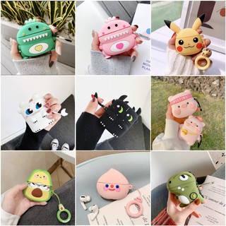 Vỏ bảo vệ hộp sạc bao đựng tai nghe bluetooth airpods 1/2 pro - Case airpod hình thú dễ thương