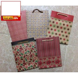 [sỉ ib] Bịch 10 túi giấy đựng quà - Cỡ nhỏ 19x 15Cm