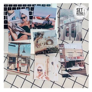 [ FreeShip ] Set thiệp postcard PHONG CÁCH RETRO có sẵn decor trang trí phòng cực xinh