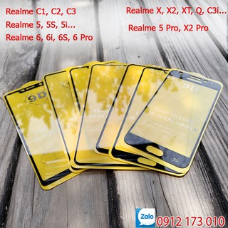 [BỘ 3] Kính cường lực Realme - CÁC ĐỜI full màn hình 9D / Kính cường lực Realme: C1, C2, C3, 5 Pro, 5, X2, X2 Pro, 6 pro