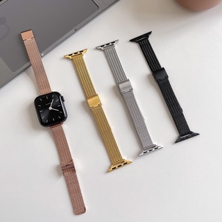 Dây đeo inox Milanese đồng hồ thông minh thích hợp cho Apple Watch 7 6 SE 5 4 3 2